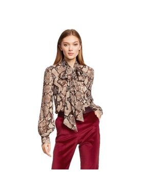 Altuzarra For Target Snake Print Blouse Medium